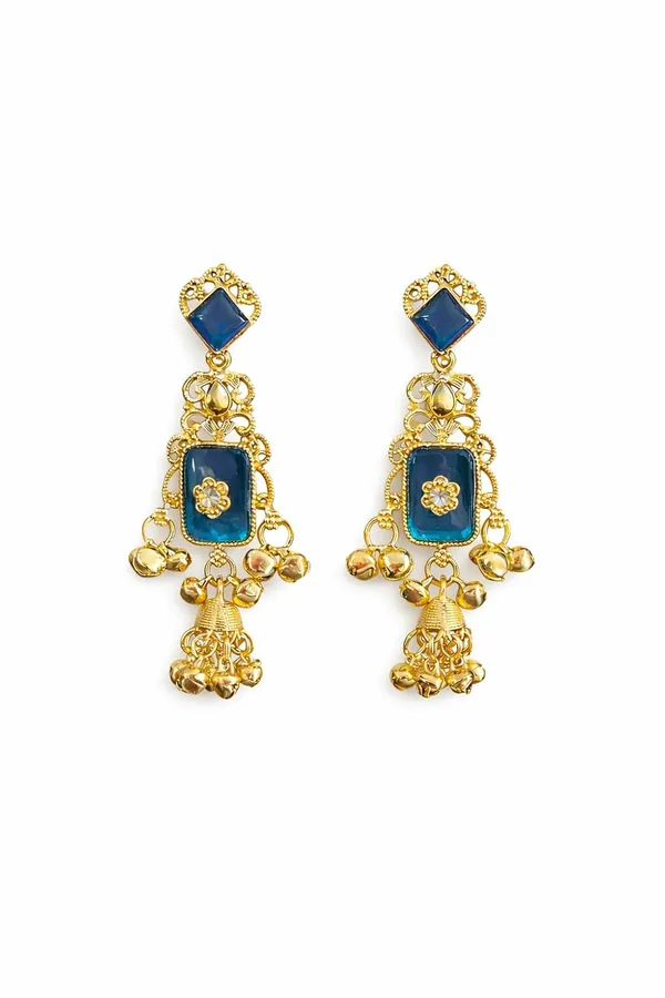 Teal_Blue_Alloy_Kashmiri_Ghungroo_Dangler_Earrings_For_Women