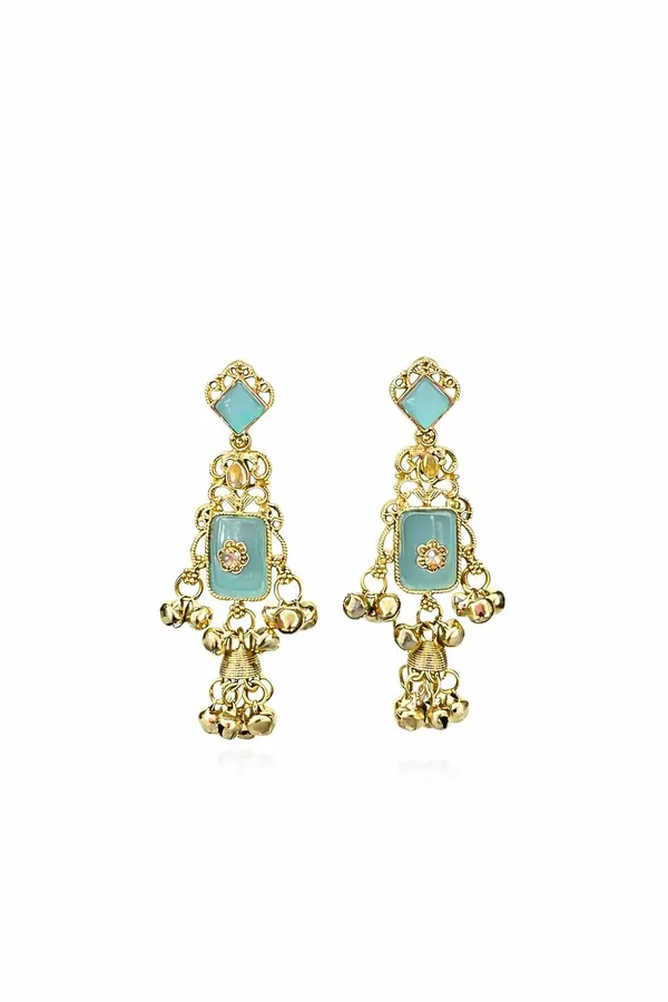 Mint_Green_Stone_Kashmiri_Gold_Tone_Ghungroo_Dangler_Earrings_For_Women