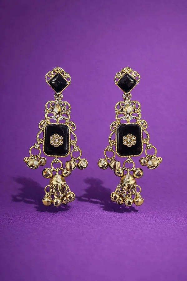 Black_Stone_Kashmiri_Gold_Tone_Ghungroo_Dangler_Earrings_For_Women