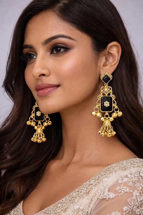 Black_Stone_Kashmiri_Gold_Tone_Ghungroo_Dangler_Earrings_For_Women