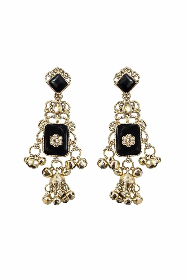 Black_Stone_Kashmiri_Gold_Tone_Ghungroo_Dangler_Earrings_For_Women