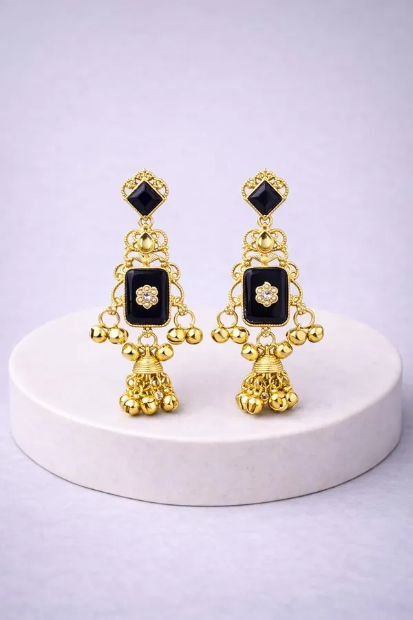 Black_Stone_Kashmiri_Gold_Tone_Ghungroo_Dangler_Earrings_For_Women
