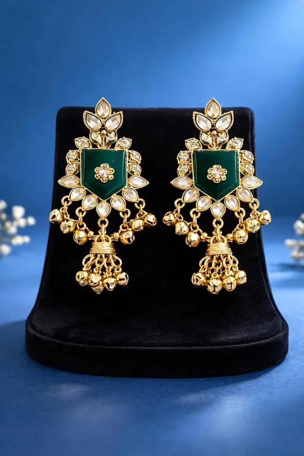 Emerald_Green_Stone_Kashmiri_Gold_Tone_Ghungroo_Dangler_Earrings_For_Women