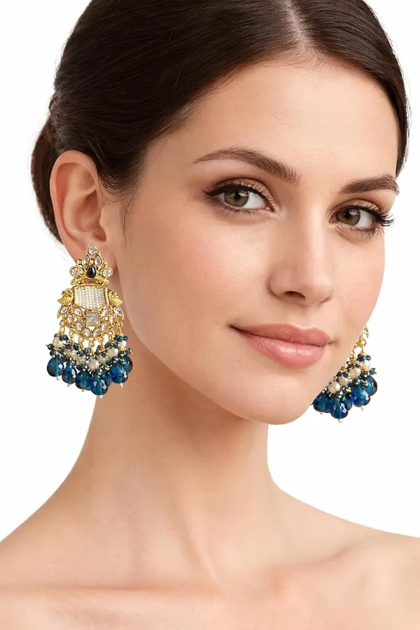 Gold_And_Blue_Alloy_Kundan_Chandelier_Pearl_Crystal_Drop_Earrings_For_Women