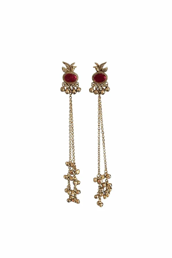 Ruby_Red_Alloy_Kashmiri_Long_Chain_Tassel_Dangler_Earrings_For_Women