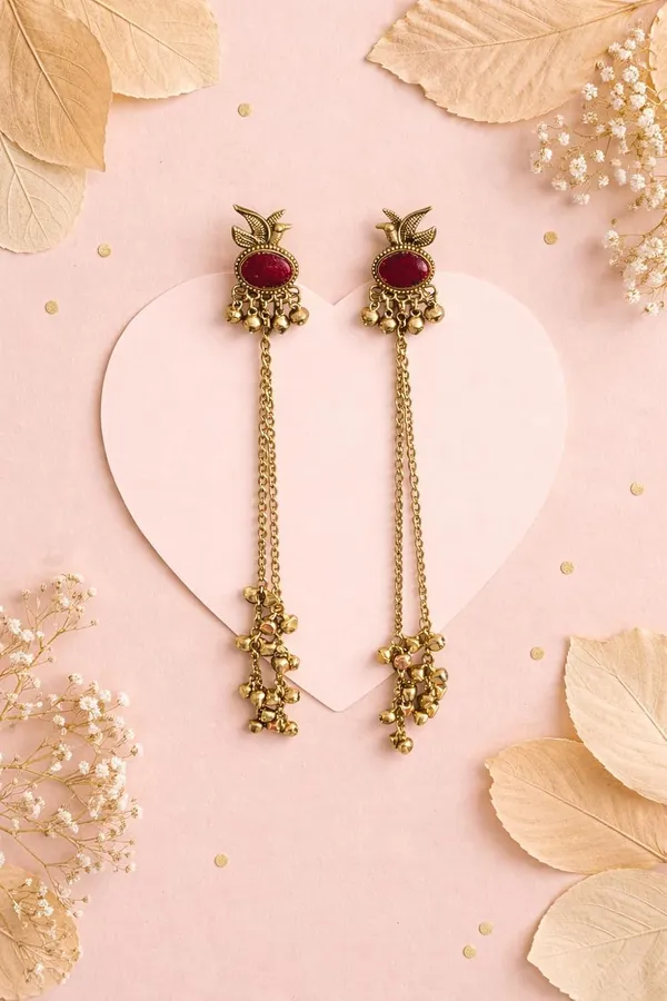 Ruby_Red_Alloy_Kashmiri_Long_Chain_Tassel_Dangler_Earrings_For_Women