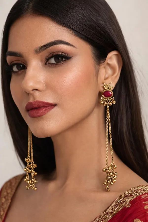 Ruby_Red_Alloy_Kashmiri_Long_Chain_Tassel_Dangler_Earrings_For_Women