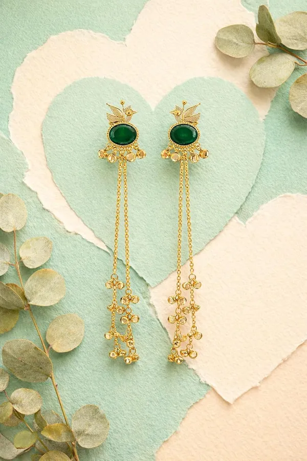 Green_Alloy_Kashmiri_Long_Chain_Ghungroo_Tassel_Dangler_Earrings_For_Women