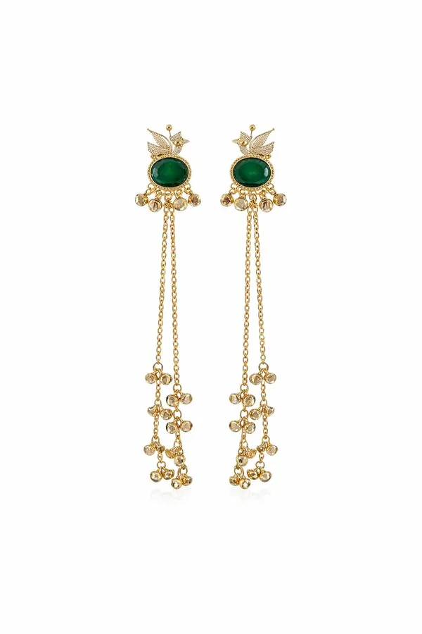 Green_Alloy_Kashmiri_Long_Chain_Ghungroo_Tassel_Dangler_Earrings_For_Women