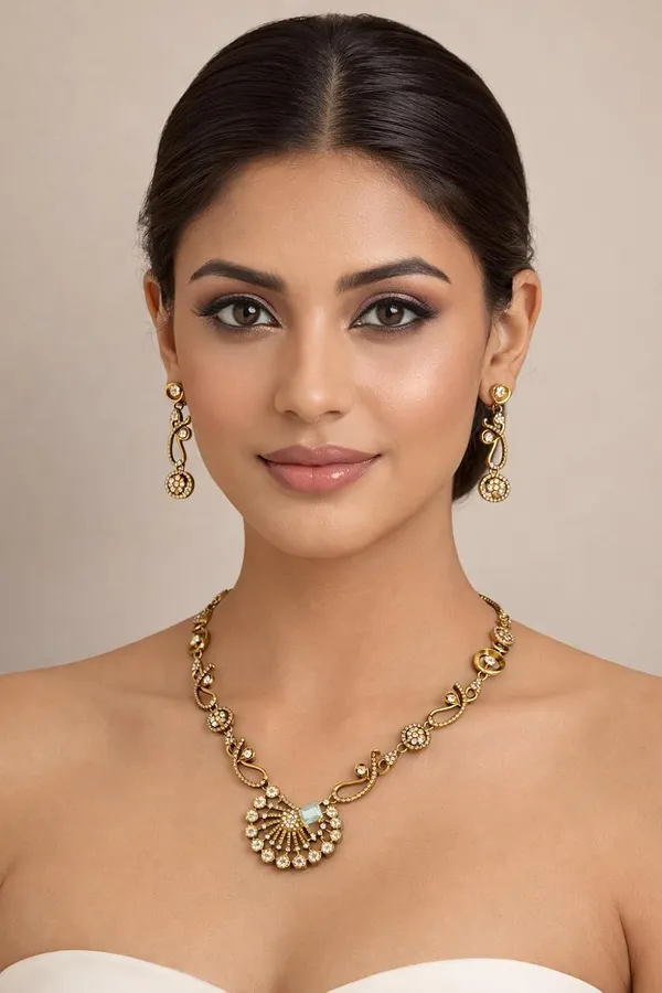 Gold_Crystal_Statement_Necklace_Set_For_Women