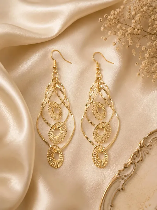 Gold_Alloy_Geometric_Long_Dangler_Fashion_Earrings_For_Women
