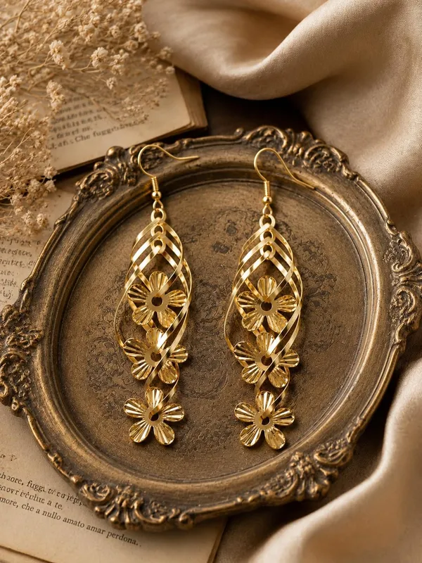 Gold_Alloy_Geometric_Long_Dangler_Fashion_Earrings_For_Women