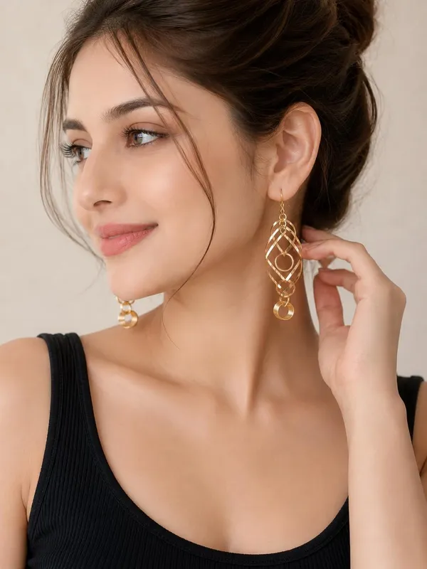 Gold_Alloy_Geometric_Long_Dangler_Fashion_Earrings_For_Women