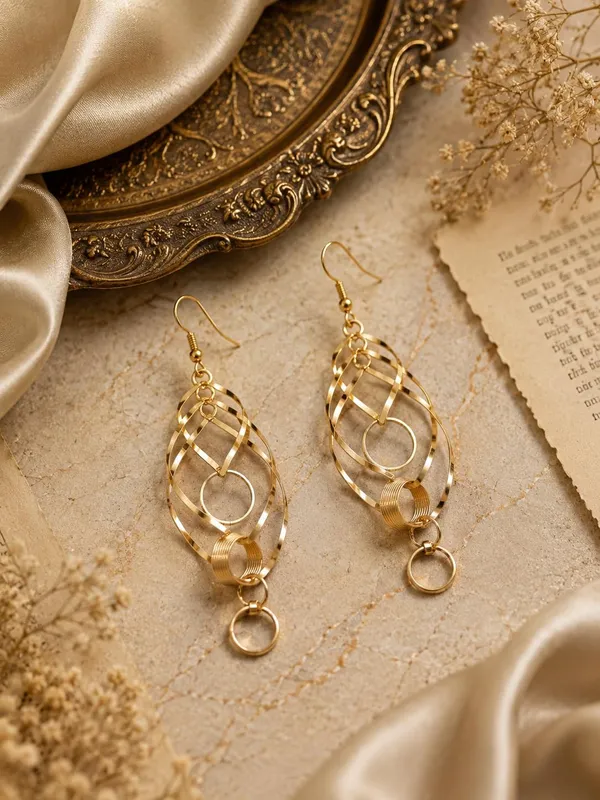 Gold_Alloy_Geometric_Long_Dangler_Fashion_Earrings_For_Women