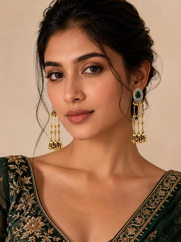 Bottle_Green_Alloy_Gold_Plated_Kashmiri_Jhumki_Dangler_Earrings_For_Women