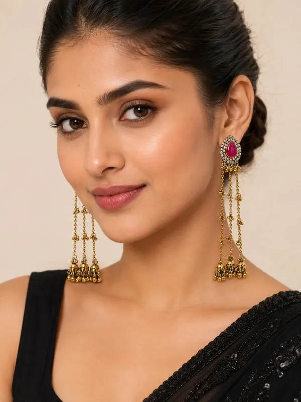 Rani_Pink_Gold_Plated_Alloy_Kashmiri_Long_Jhumki_Dangler_Earrings_For_Women