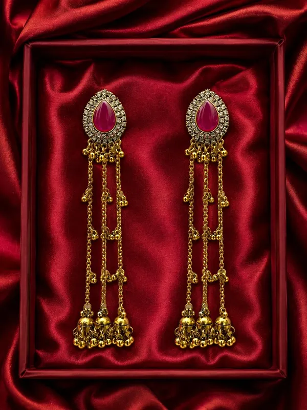 Rani_Pink_Gold_Plated_Alloy_Kashmiri_Long_Jhumki_Dangler_Earrings_For_Women