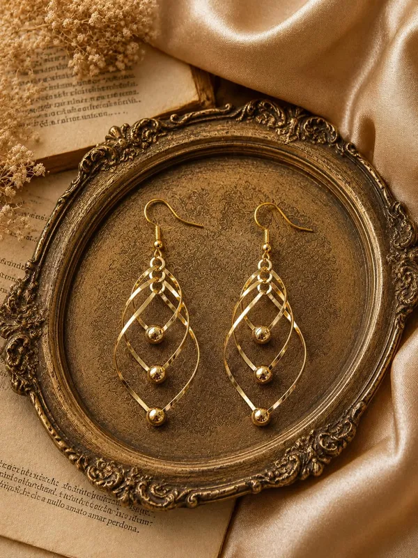 Gold_Alloy_Geometric_Long_Dangler_Fashion_Earrings_For_Women