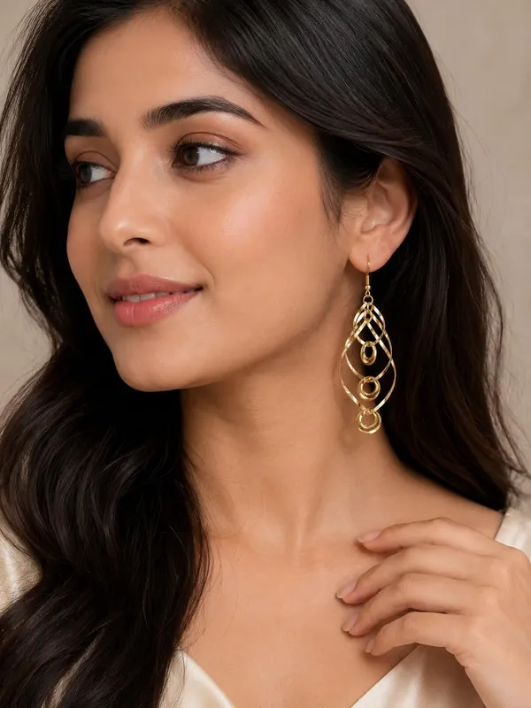 Gold_Alloy_Geometric_Long_Drop_Earrings_For_Women