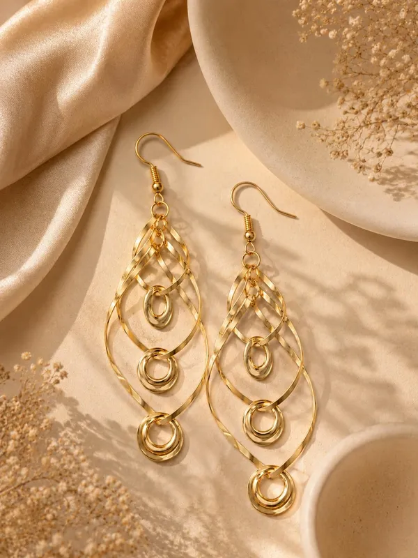 Gold_Alloy_Geometric_Long_Drop_Earrings_For_Women