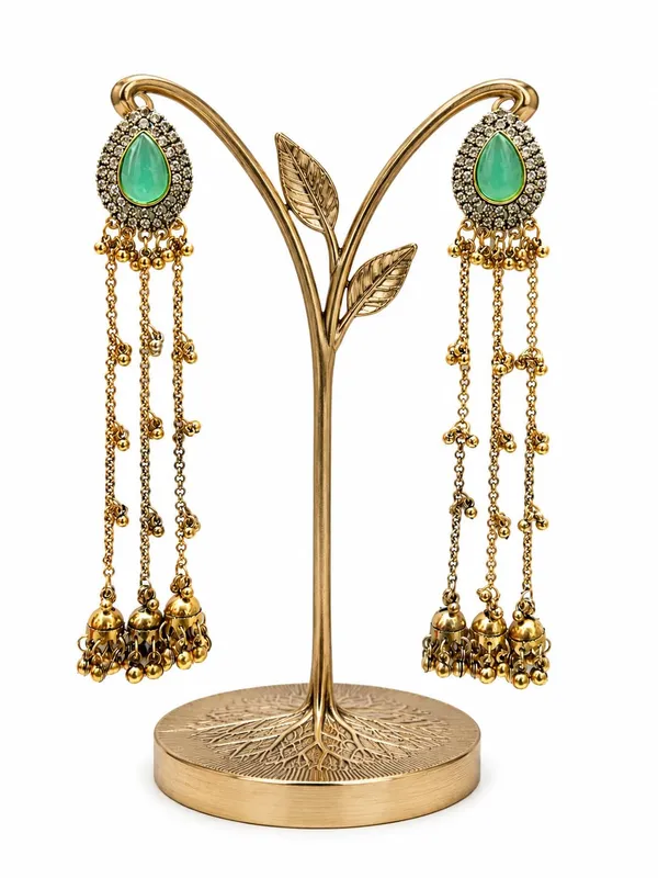 Mint_Green_Gold_Plated_Alloy_Kashmiri_Long_Jhumki_Dangler_Earrings_For_Women