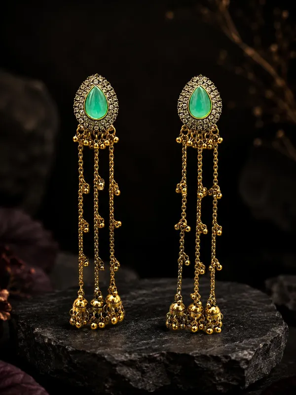Mint_Green_Gold_Plated_Alloy_Kashmiri_Long_Jhumki_Dangler_Earrings_For_Women