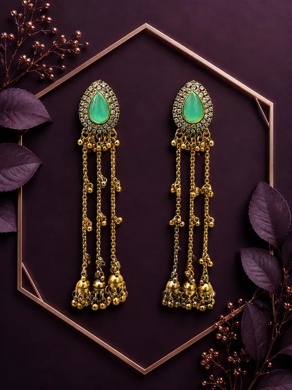 Mint_Green_Gold_Plated_Alloy_Kashmiri_Long_Jhumki_Dangler_Earrings_For_Women