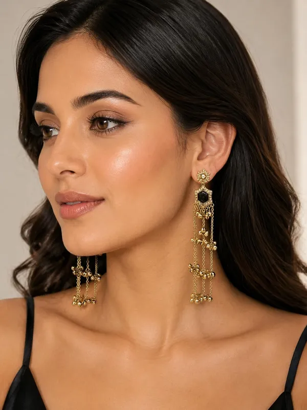 Black_And_Gold_Amber_Alloy_Kashmiri_Ghungroo_Long_Dangler_Earrings_For_Women