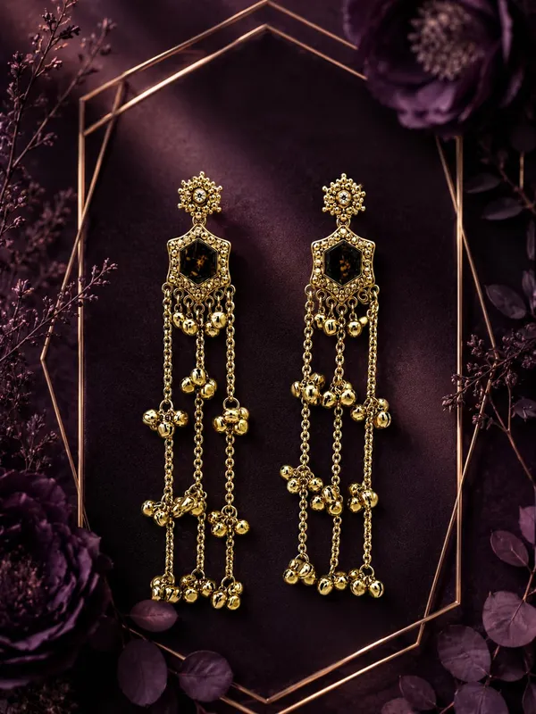 Black_And_Gold_Amber_Alloy_Kashmiri_Ghungroo_Long_Dangler_Earrings_For_Women