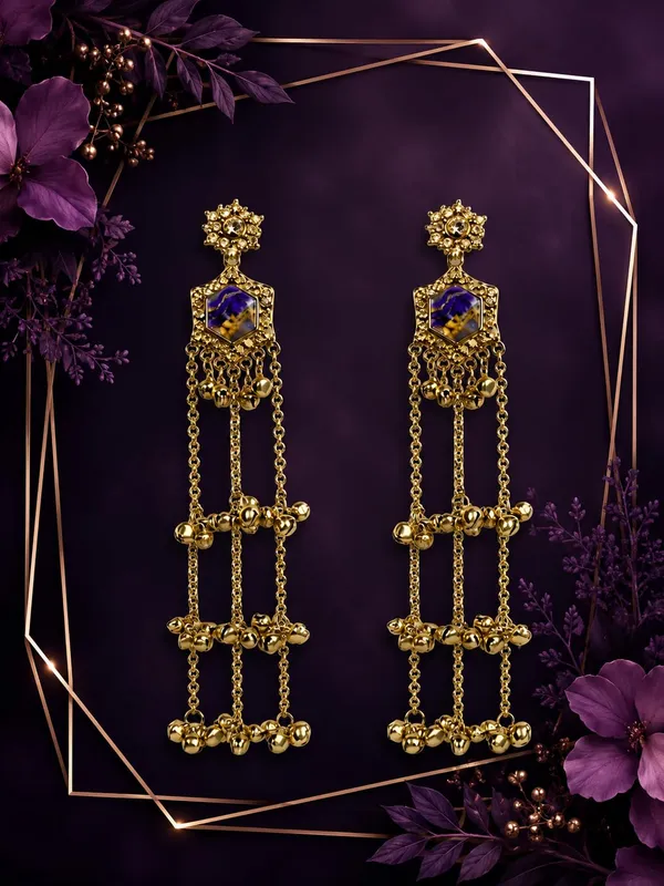 Royal_Purple_And_Gold_Alloy_Kashmiri_Ghungroo_Long_Dangler_Earrings_For_Women
