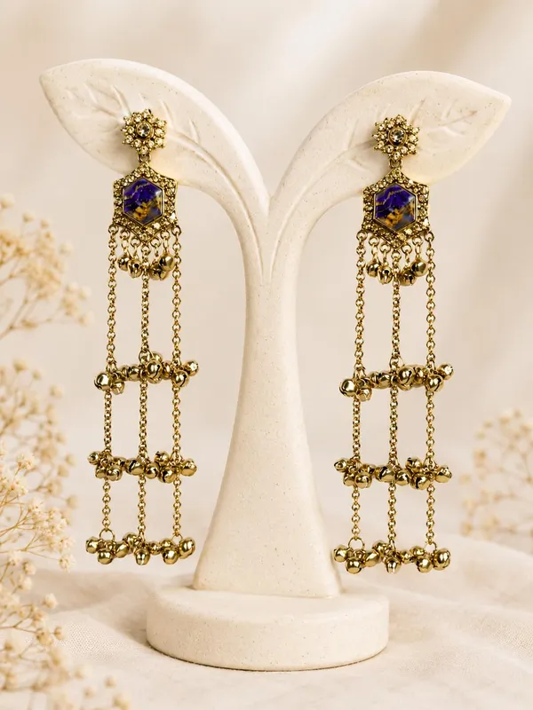 Royal_Purple_And_Gold_Alloy_Kashmiri_Ghungroo_Long_Dangler_Earrings_For_Women