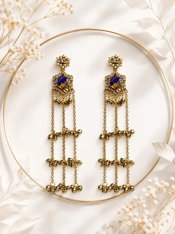 Royal_Purple_And_Gold_Alloy_Kashmiri_Ghungroo_Long_Dangler_Earrings_For_Women