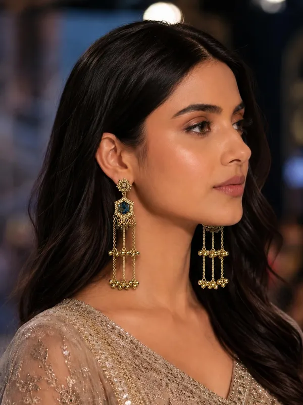 Gold_And_Ocean_Blue_Alloy_Kashmiri_Ghungroo_Long_Dangler_Earrings_For_Women