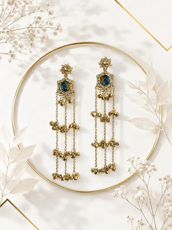 Gold_And_Ocean_Blue_Alloy_Kashmiri_Ghungroo_Long_Dangler_Earrings_For_Women