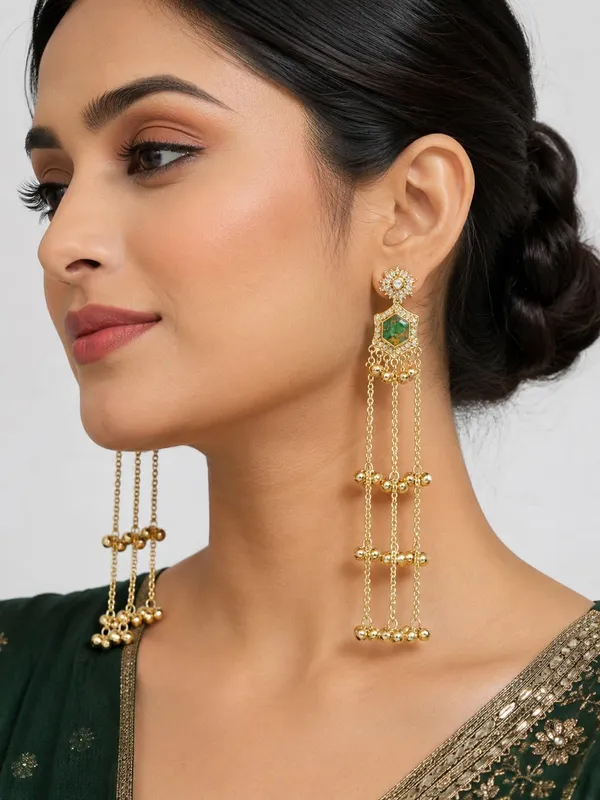 Teal_Green_Alloy_Gold_Plated_Kashmiri_Ghungroo_Long_Dangler_Earrings_For_Women