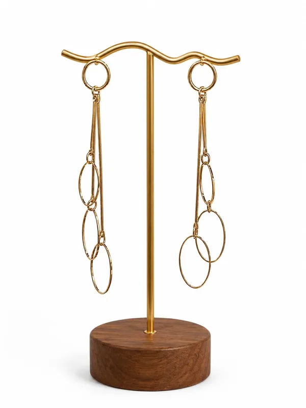Gold_Alloy_Geometric_Oval_Shape_Drop_Earrings_For_Women