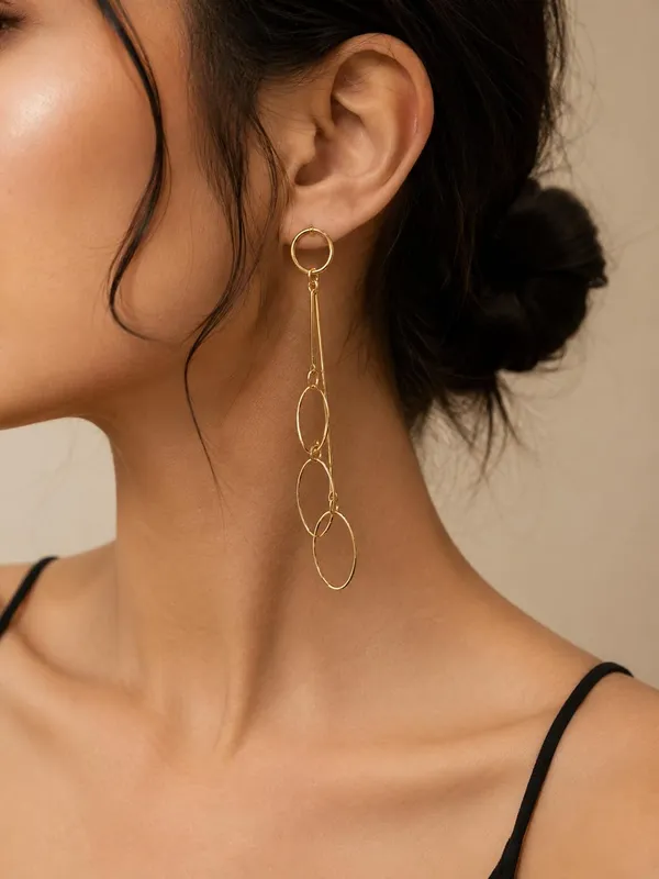 Gold_Alloy_Geometric_Oval_Shape_Drop_Earrings_For_Women