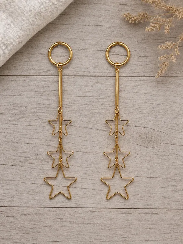 Gold_Alloy_Geometric_Minimalist_Front_Back_Earrings_For_Women