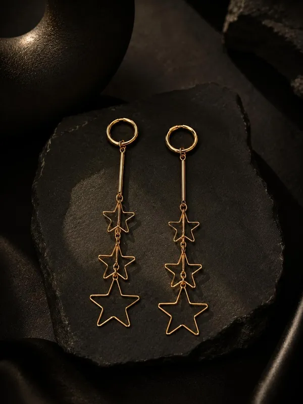 Gold_Alloy_Geometric_Minimalist_Front_Back_Earrings_For_Women