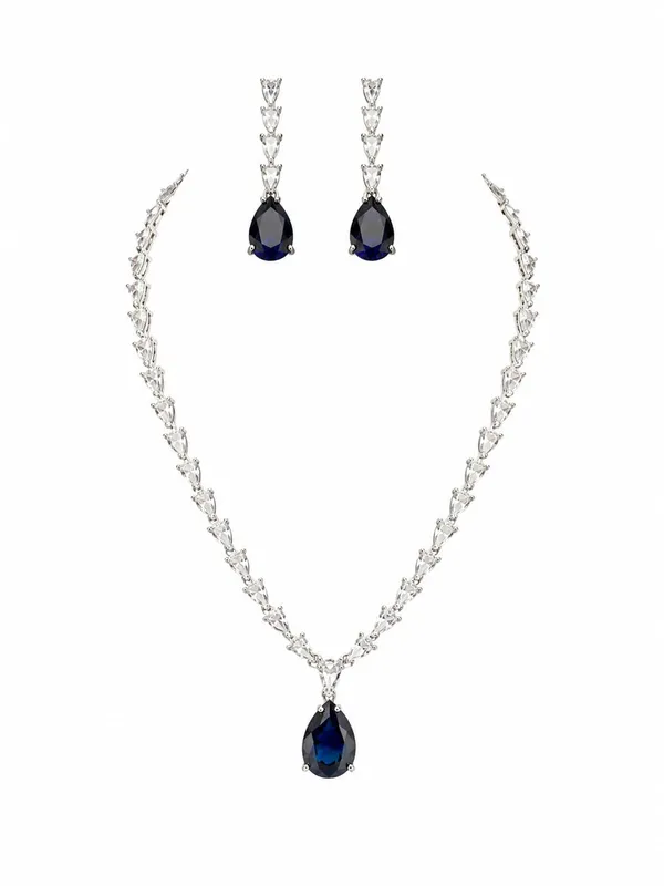 Deep_Sapphire_Blue_Cz_Crystal_Teardrop_Bridal_Necklace_Set_For_Women