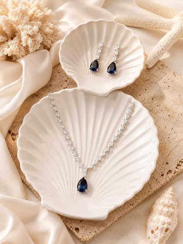 Deep_Sapphire_Blue_Cz_Crystal_Teardrop_Bridal_Necklace_Set_For_Women