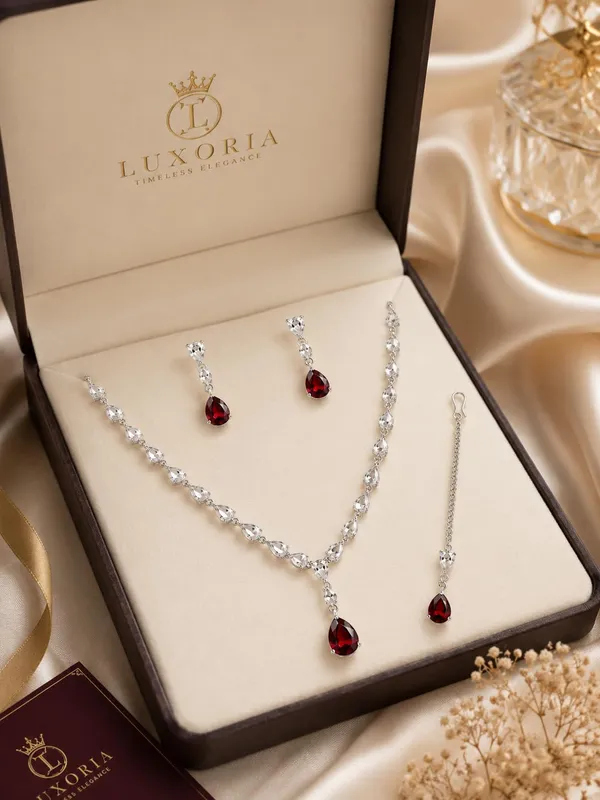 Ruby_Teardrop_Crystal_Necklace_&_Earrings_Set_–_Elegant_Bridal_Jewelry