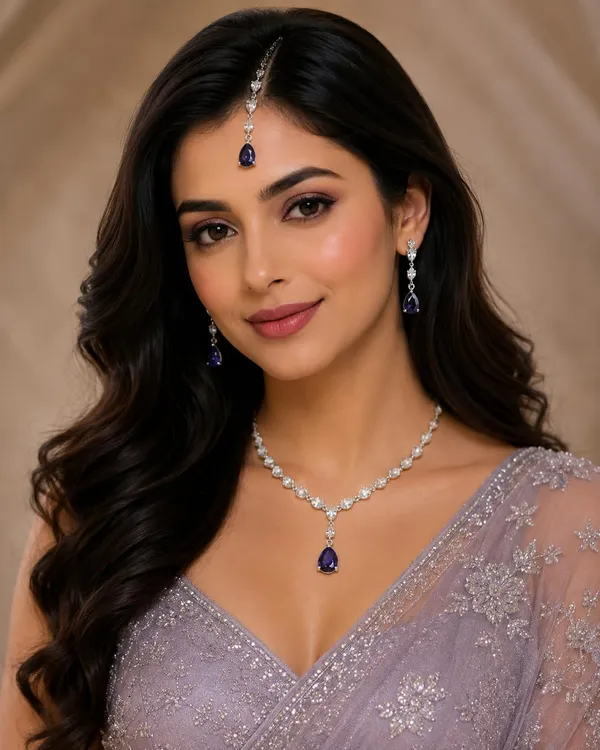 Royal_Blue_Rhodium_Crystal_Pear_Cut_Bridal_Jewellery_Set_For_Women
