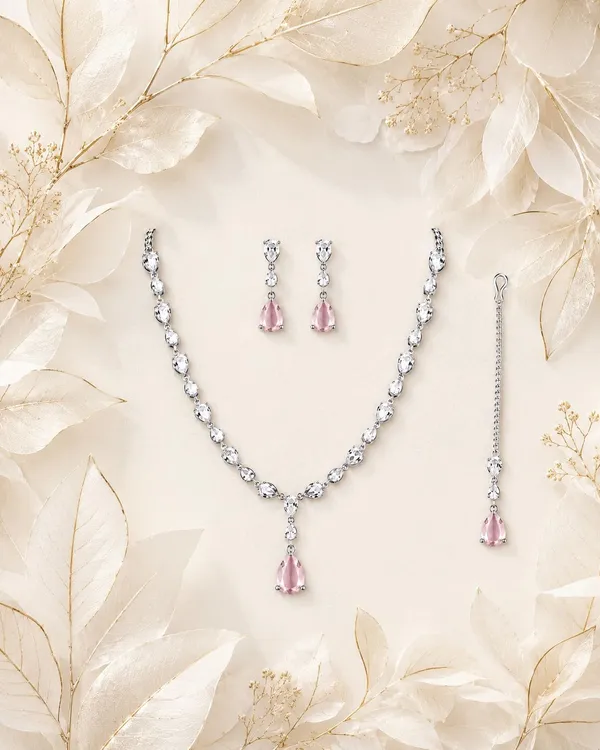 Zeeba_Jewels_Silver_Blush_Pink_Rhodium_Crystal_Bridal_Jewellery_Set_For_Women