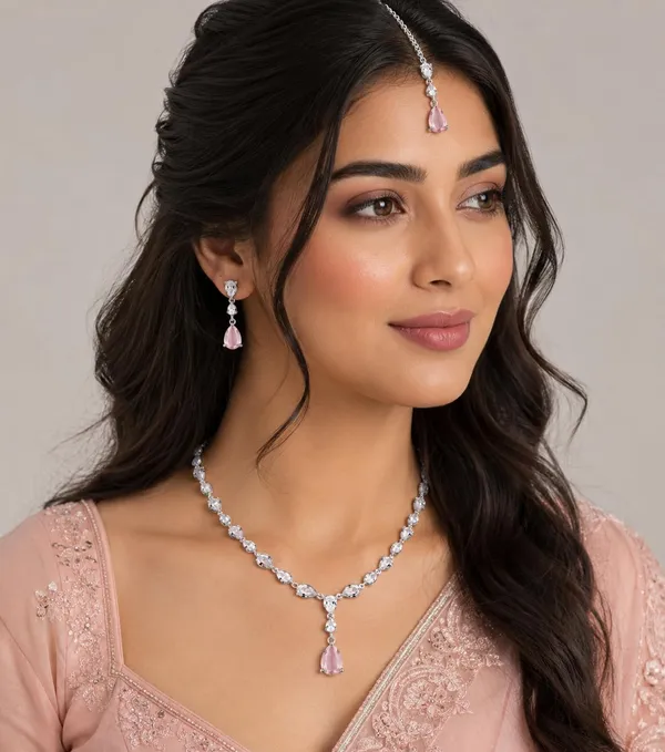 Zeeba_Jewels_Silver_Blush_Pink_Rhodium_Crystal_Bridal_Jewellery_Set_For_Women