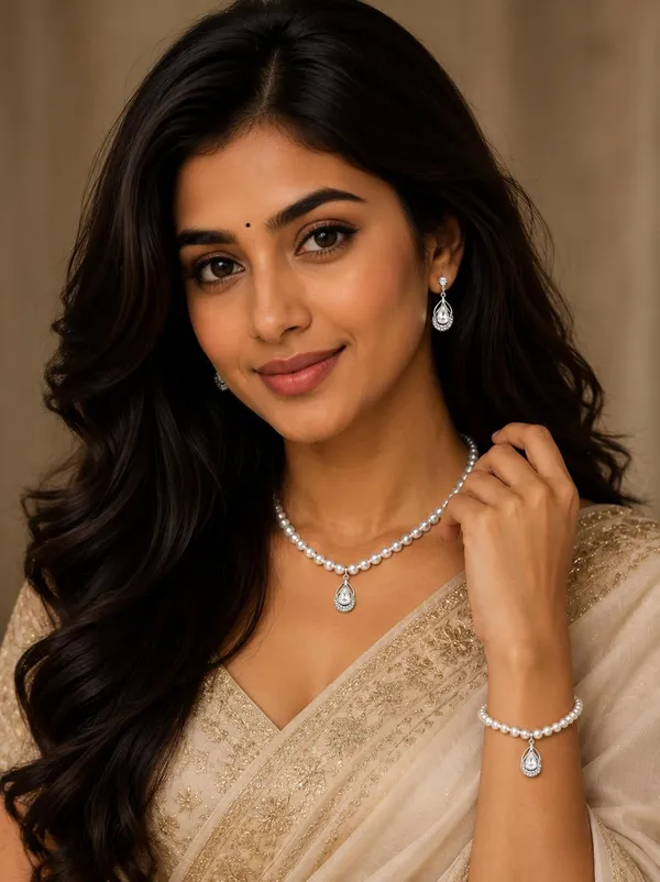 Crystal_White_Pearl_Rhodium_Teardrop_Crystal_Jewellery_Set_For_Women