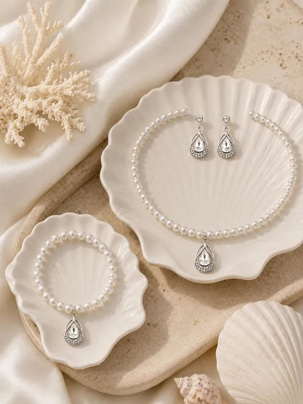 Crystal_White_Pearl_Rhodium_Teardrop_Crystal_Jewellery_Set_For_Women