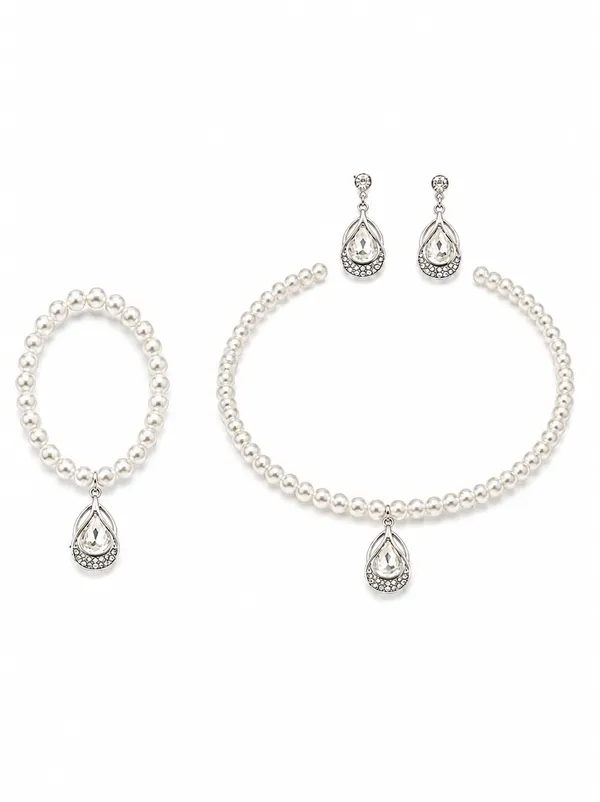 Crystal_White_Pearl_Rhodium_Teardrop_Crystal_Jewellery_Set_For_Women