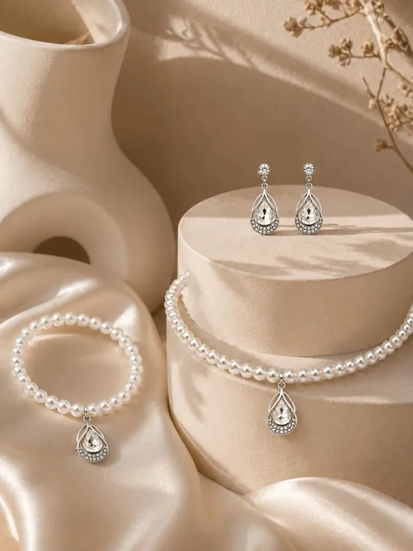 Crystal_White_Pearl_Rhodium_Teardrop_Crystal_Jewellery_Set_For_Women