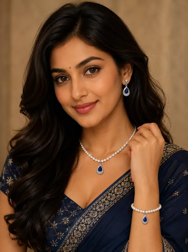 Royal_Blue_Alloy_Pearl_Rhodium_Teardrop_Crystal_Necklace_Bracelet_Earrings_Set_For_Women